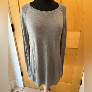Lululemon Cabin Yogi Long Sleeve Heathered Medium Grey 10 w/Cashmere